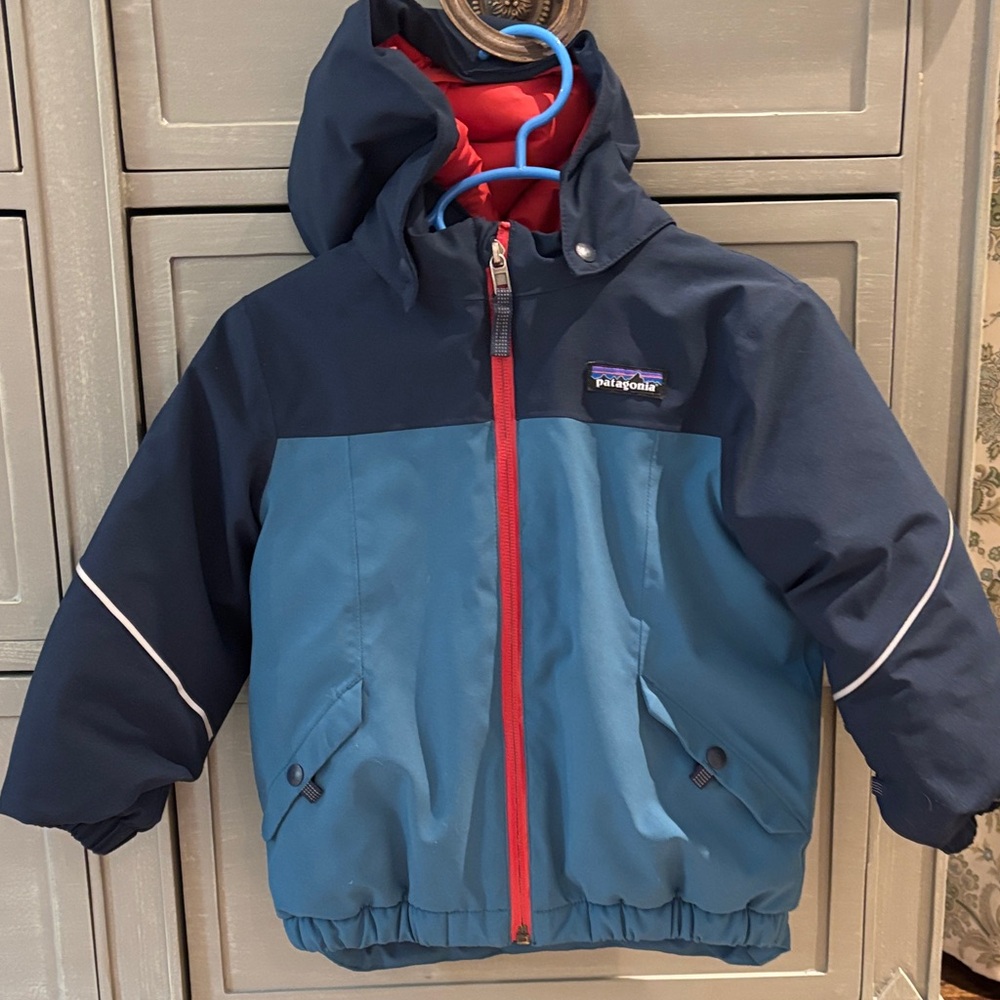 Patagonia Kids' Navy and Teal Hooded Jacket